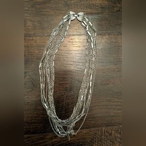 Elegant Silver Multi-Strand Necklace